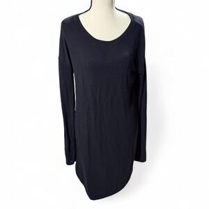 Athleta Black Long Sleeve Modal Dress – S‎ Tall Soft Stretch Lounge Dress